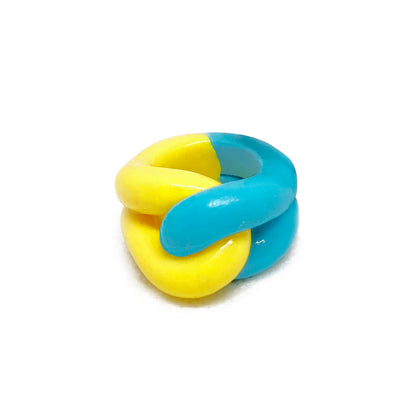 Bicolor Funny Pettee Ring