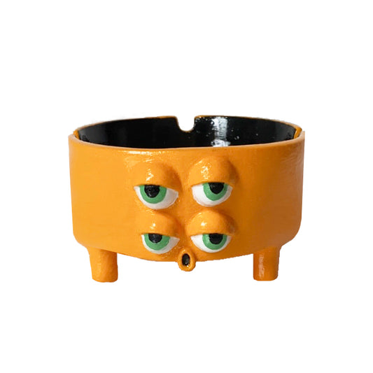Orange torneer Ashtray