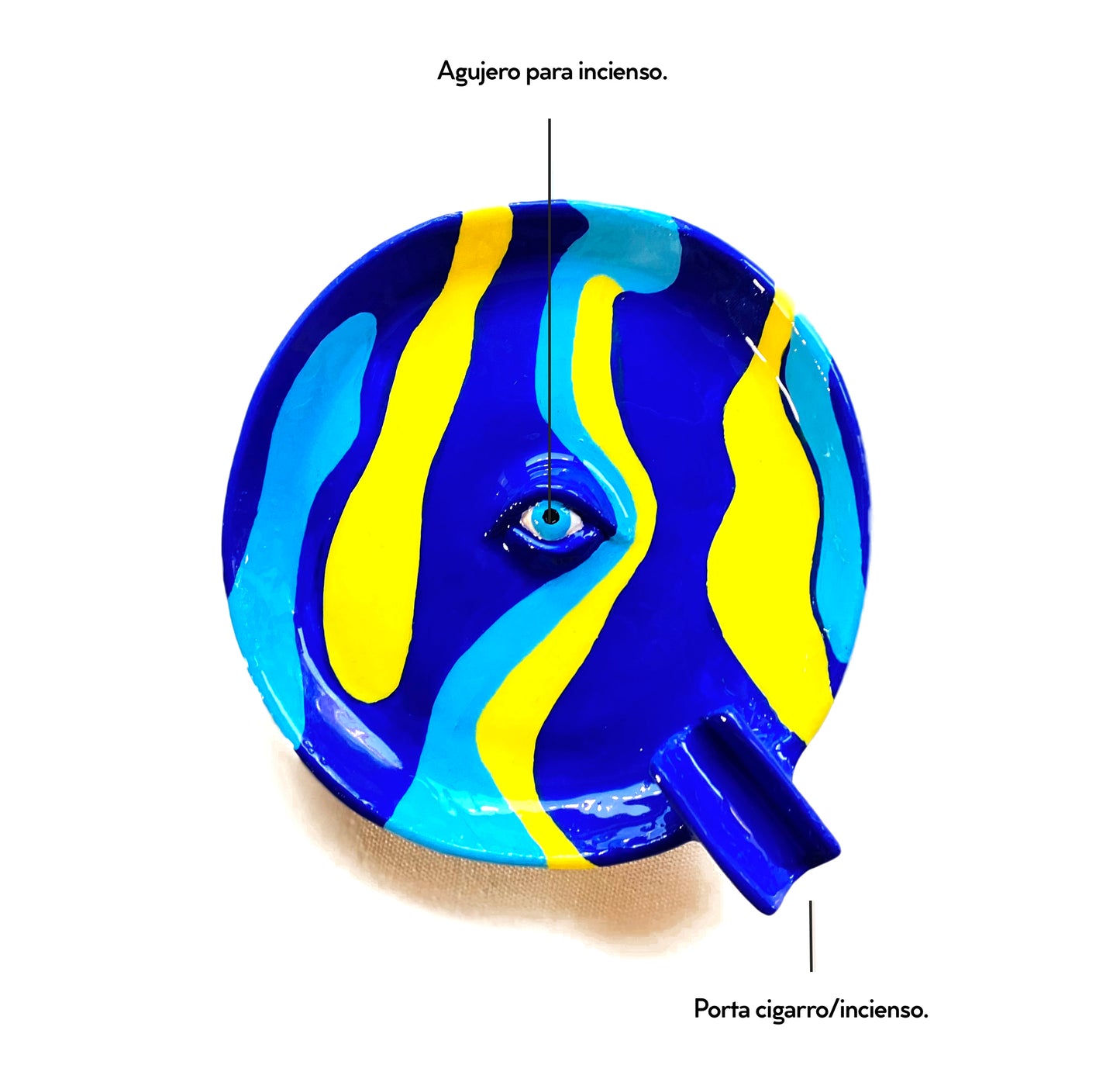 Blue Bobby eye Incense holder